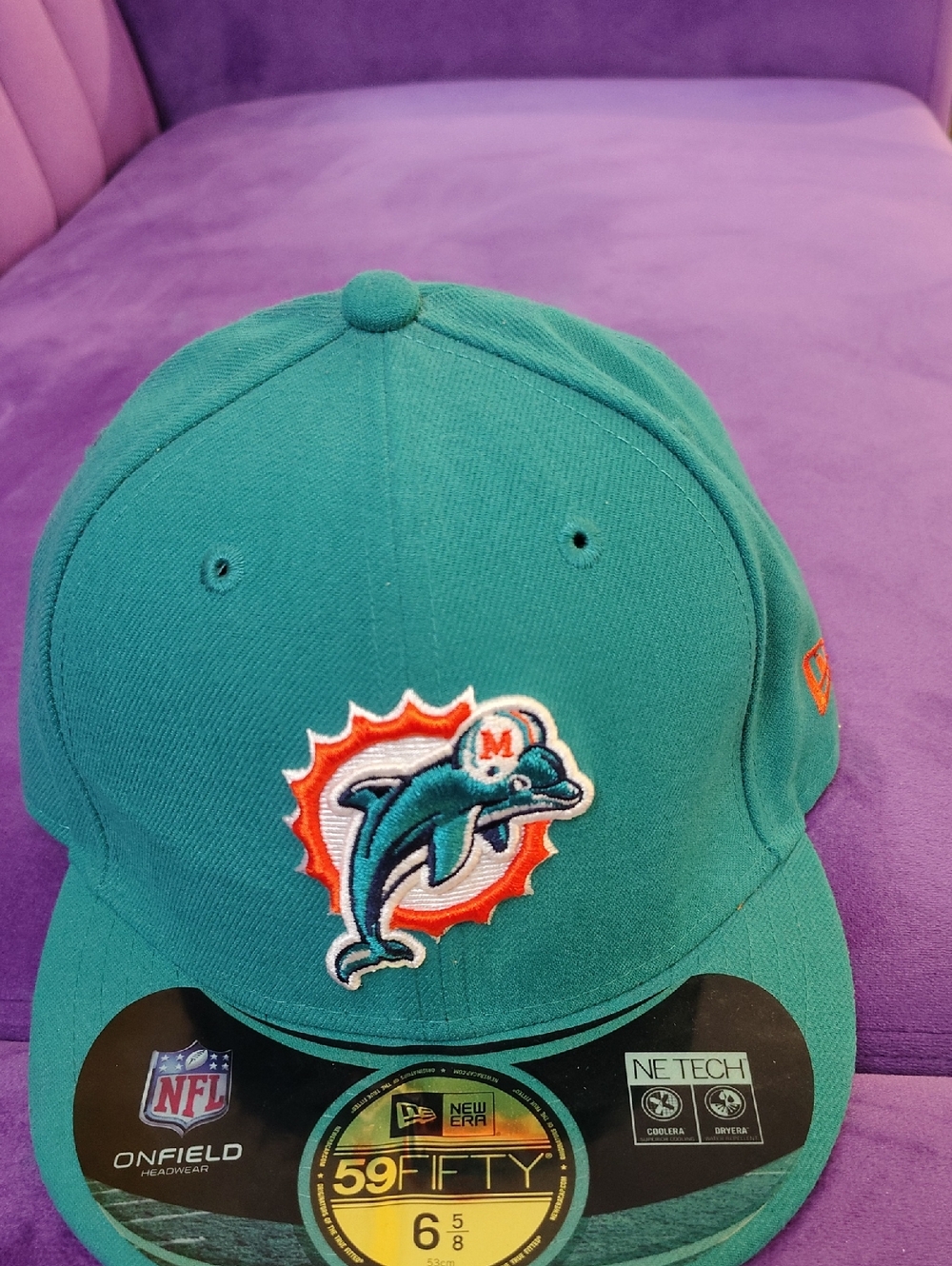 New Era Teal Miami Dolphins Fitted 59FIFTY Cap